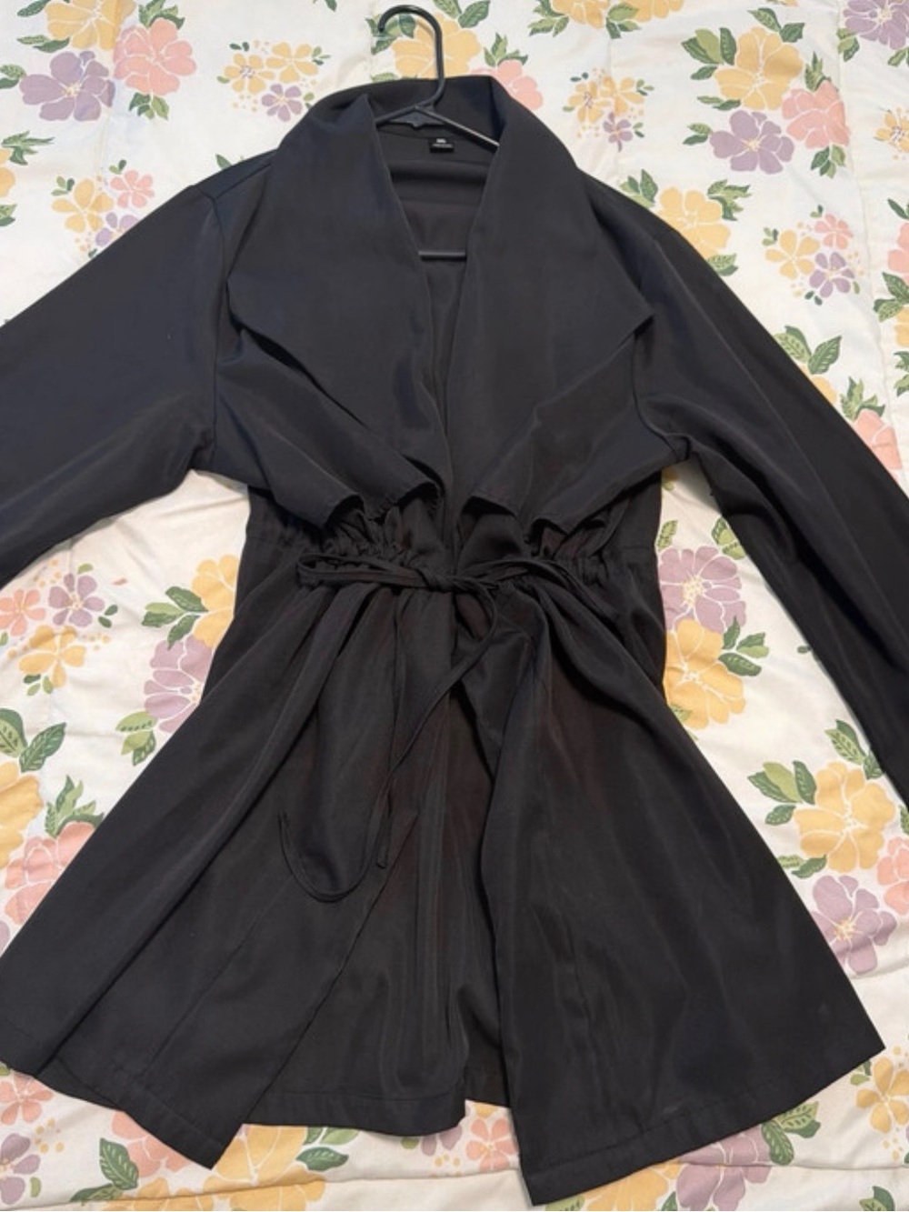 Black Lightweight Trench Coat – 0XL